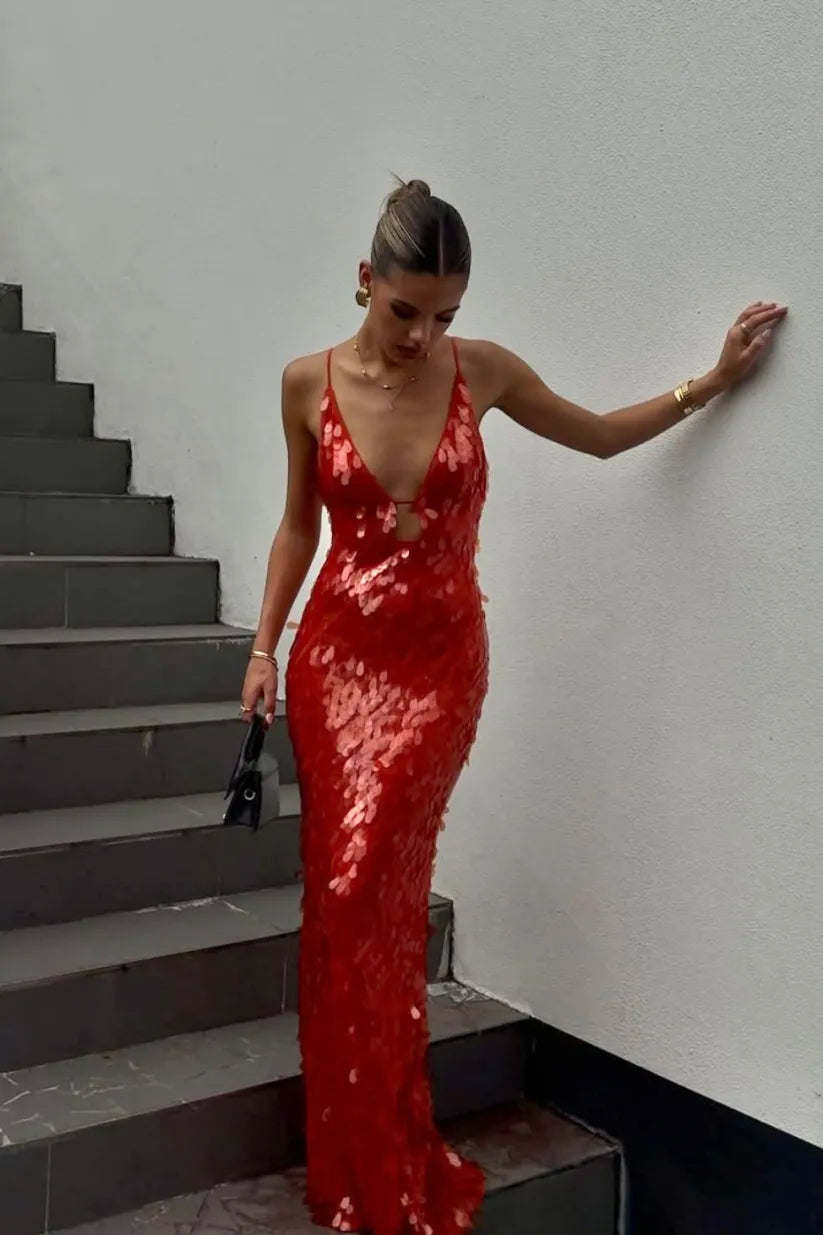 Kailani | Robe Longue Maxi à Paillettes