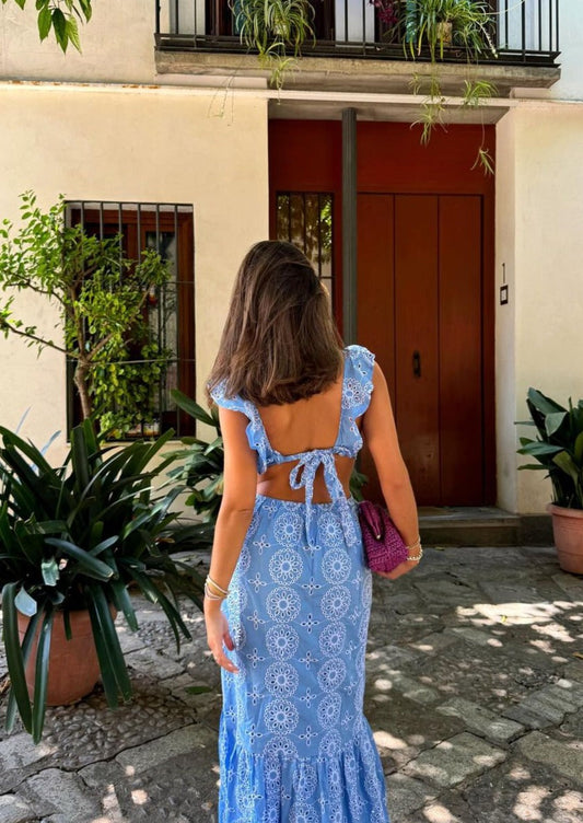 Louise | Vestido Longo com Babados